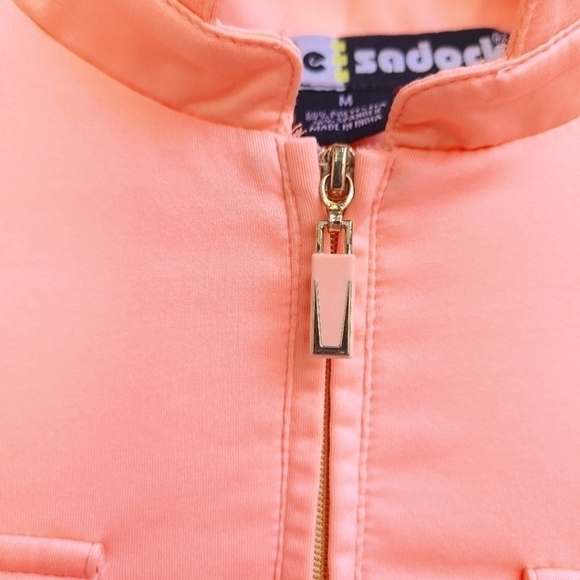 Jamie Sadock Light-weight 1/4 Zip Shirt, Sheer Undersleeve, Long Sleeve, Size M - Picture 4 of 14